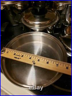 Vintage KITCHEN QUEEN Stainless Steel Cookware 9 PC Stock Pots Lids CookBook