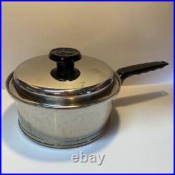 Vintage LIFETIME Cookware 14 Piece T304cc Stainless Pots & Pans Set USA NICE