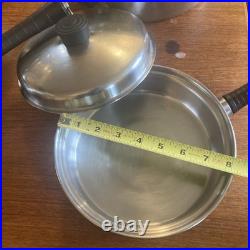 Vintage LUSTRE CRAFT 3 Ply Multi Core 18-8 Stainless Steel Cookware. 13 Pc Set