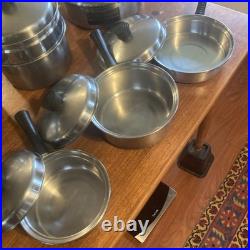 Vintage LUSTRE CRAFT 3 Ply Multi Core 18-8 Stainless Steel Cookware. 13 Pc Set