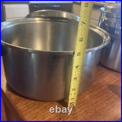 Vintage LUSTRE CRAFT 3 Ply Multi Core 18-8 Stainless Steel Cookware. 13 Pc Set