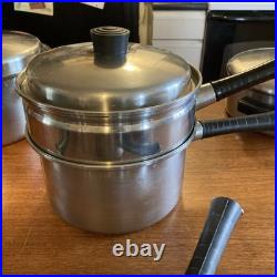 Vintage LUSTRE CRAFT 3 Ply Multi Core 18-8 Stainless Steel Cookware. 13 Pc Set