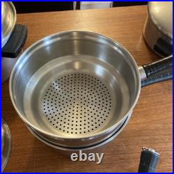 Vintage LUSTRE CRAFT 3 Ply Multi Core 18-8 Stainless Steel Cookware. 13 Pc Set
