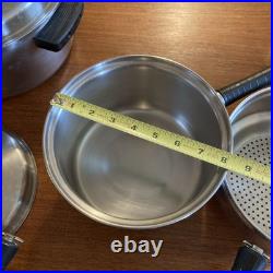 Vintage LUSTRE CRAFT 3 Ply Multi Core 18-8 Stainless Steel Cookware. 13 Pc Set