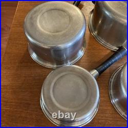 Vintage LUSTRE CRAFT 3 Ply Multi Core 18-8 Stainless Steel Cookware. 13 Pc Set