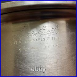 Vintage LUSTRE CRAFT 3 Ply Multi Core 18-8 Stainless Steel Cookware. 13 Pc Set