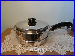 Vintage Lot Saladmaster Stainless Steel Cookware Set Stock Pot Pans Steamer