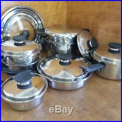 Vintage Lot of Regal Ware Seal-O-Matic cookware 3 Ply Stainless Steel