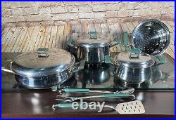 Vintage Mepra Inox ITALY 18-10 Stainless Steel 16 20 28 Pot Set Utensils/Steamer