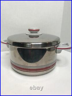 Vintage Mid Century Fissler WGermany Stainless Steel 5 QT Pot Carina Lid Handle