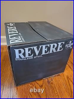 Vintage REVERE WARE 16 Qt Stock Pot withLid Restaurant Style Copper Bottom NOB