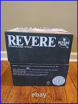 Vintage REVERE WARE 16 Qt Stock Pot withLid Restaurant Style Copper Bottom NOB