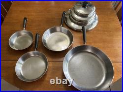 Vintage REVERE WARE 1801 Copper Bottom 21 PC Cookware Set Pot Pans Lids