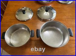 Vintage REVERE WARE 1801 Copper Bottom 21 PC Cookware Set Pot Pans Lids