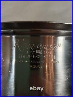 Vintage Rena-ware 6qt/4qt Dome & LID Stainless Stockpot Vintage Rena-ware 6qt/4qt Dome & LID Stainless Stockpot