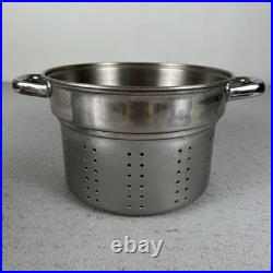 Vintage Revere Ware 10 Qt Stock Pot With Steamer Insert Copper Clad Made In USA