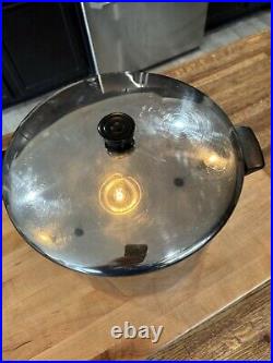Vintage Revere Ware 16 Qt Stock Pot/Lid Stainless Steel Copper Bottom 79 Rome NY