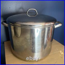 Vintage Revere Ware 16 Qt Stock Pot Lid Stainless Steel Copper Bottom 85 Rome NY Vintage Revere Ware 16 Qt Stock Pot Lid Stainless Steel Copper Bottom 85 Rome NY
