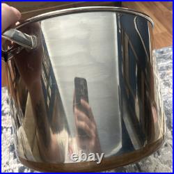 Vintage Revere Ware 16 Qt Stock Pot Lid Stainless Steel Copper Bottom 85 Rome NY Vintage Revere Ware 16 Qt Stock Pot Lid Stainless Steel Copper Bottom 85 Rome NY