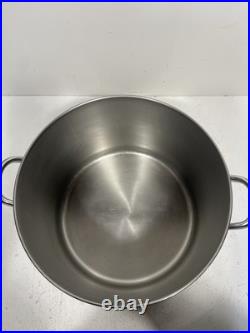 Vintage Revere Ware 16 Qt Stock Pot withLid Stainless Steel Copper Bottom Clinton