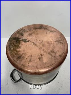 Vintage Revere Ware 16 Qt Stock Pot withLid Stainless Steel Copper Bottom Clinton