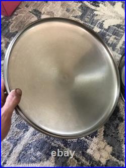 Vintage Revere Ware 16 Qt Stock Pot withLid Stainless Steel Copper Bottom Rome NY