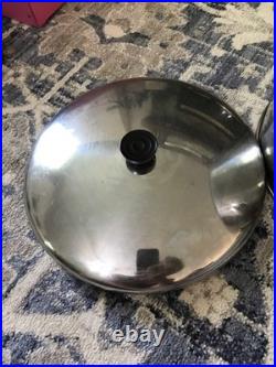 Vintage Revere Ware 16 Qt Stock Pot withLid Stainless Steel Copper Bottom Rome NY