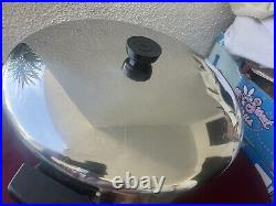 Vintage Revere Ware 16qt Stock Pot Stainless Steel Copper Bottom Rome NY USA
