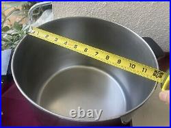 Vintage Revere Ware 16qt Stock Pot Stainless Steel Copper Bottom Rome NY USA