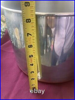 Vintage Revere Ware 16qt Stock Pot Stainless Steel Copper Bottom Rome NY USA
