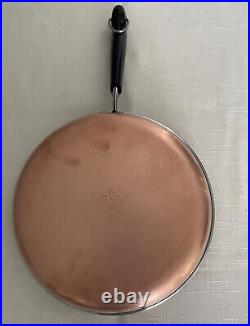 Vintage Revere Ware 1801 Copper Bottom 13 Piece Cookware Pots Pans Skillets Lids