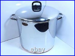 Vintage Revere Ware 20 Quart Stock Pot WithLid Copper Bottom 1801