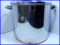 Vintage Revere Ware 20 Quart Stock Pot WithLid Copper Bottom 1801