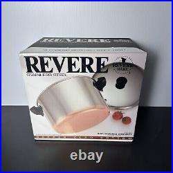 Vintage Revere Ware 6 Qt Quart Stock Pot Stainless Copper Bottom New In Box