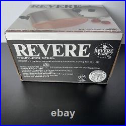 Vintage Revere Ware 6 Qt Quart Stock Pot Stainless Copper Bottom New In Box