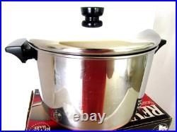 Vintage Revere Ware 6 Qt Stock Pot In Original Box Rare USA