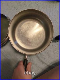 Vintage Revere Ware 7 Piece Pot Set With Tall 8 Qt Steamer Pasta Strainer Insert