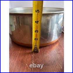 Vintage Revere Ware Copper Bottom Stock Pot Steamer Basket Lid Double Ring 9