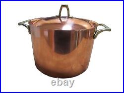 Vintage Revere Ware Copper Stainless Buffet Casserole Stock Pot With Lid Unused Vintage Revere Ware Copper Stainless Buffet Casserole Stock Pot With Lid Unused