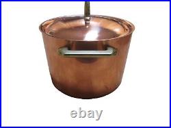 Vintage Revere Ware Copper Stainless Buffet Casserole Stock Pot With Lid Unused Vintage Revere Ware Copper Stainless Buffet Casserole Stock Pot With Lid Unused