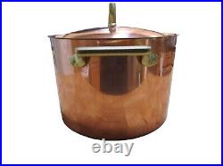 Vintage Revere Ware Copper Stainless Buffet Casserole Stock Pot With Lid Unused Vintage Revere Ware Copper Stainless Buffet Casserole Stock Pot With Lid Unused