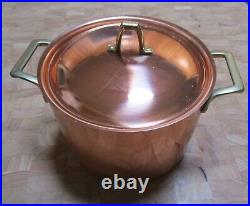 Vintage Revere Ware Copper Stainless Buffet Casserole Stock Pot With Lid Unused Vintage Revere Ware Copper Stainless Buffet Casserole Stock Pot With Lid Unused