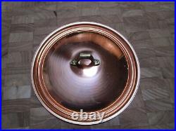 Vintage Revere Ware Copper Stainless Buffet Casserole Stock Pot With Lid Unused Vintage Revere Ware Copper Stainless Buffet Casserole Stock Pot With Lid Unused
