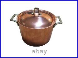 Vintage Revere Ware Copper Stainless Buffet Casserole Stock Pot With Lid Unused Vintage Revere Ware Copper Stainless Buffet Casserole Stock Pot With Lid Unused
