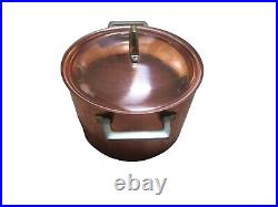 Vintage Revere Ware Copper Stainless Buffet Casserole Stock Pot With Lid Unused Vintage Revere Ware Copper Stainless Buffet Casserole Stock Pot With Lid Unused