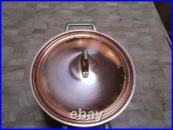 Vintage Revere Ware Copper Stainless Buffet Casserole Stock Pot With Lid Unused Vintage Revere Ware Copper Stainless Buffet Casserole Stock Pot With Lid Unused
