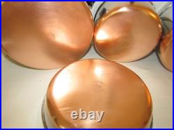 Vintage Revere Ware Lot Set Pots, Steamer & Double Boiler, 10 Skillet Plus