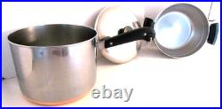 Vintage Revere Ware Pre 1968 Rare 4 Qt Long Handled Stock Pot+ Double Boiler