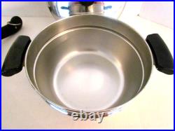 Vintage Revere Ware Pre 1968 Rare 4 Qt Long Handled Stock Pot+ Double Boiler