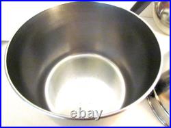 Vintage Revere Ware Pre 1968 Rare 4 Qt Long Handled Stock Pot+ Double Boiler